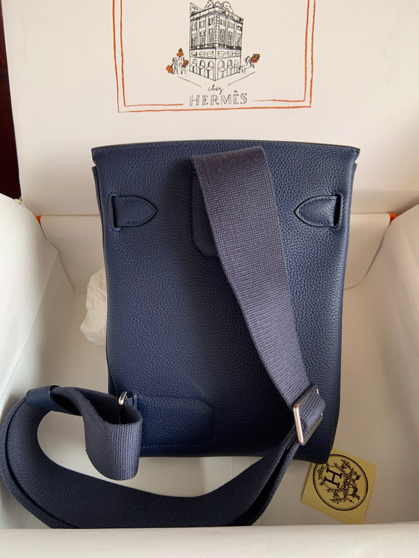 Hermes Kelly HAC A Dos Bag Blue Nuit  Togo Leather Palladium Hardware 2022