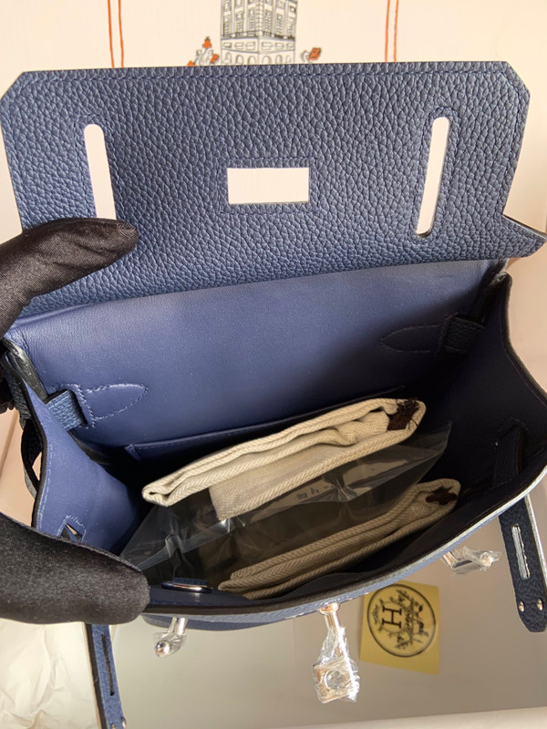 Hermes Kelly HAC A Dos Bag Blue Nuit  Togo Leather Palladium Hardware 2022