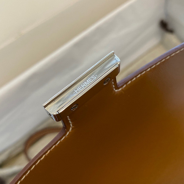 Hermes Gold Constance 18 Epsom bag with Palladium Hardwares