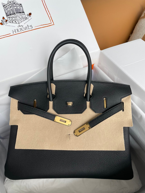 Hermès Birkin 35 Black Togo Gold Hardware