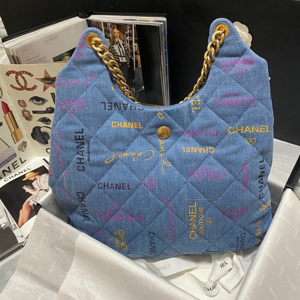 Chanel MAXI DENIM HOBO BAG