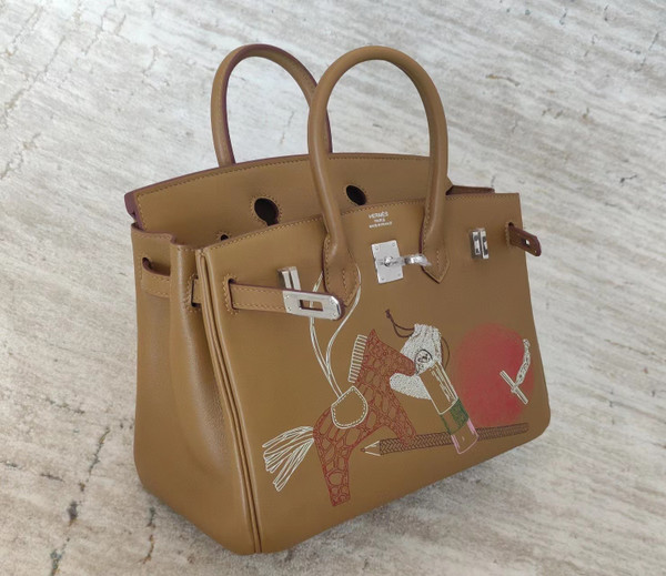 Hermes Birkin 25cm Biscuit In & Out Limited Edition Swift PHW