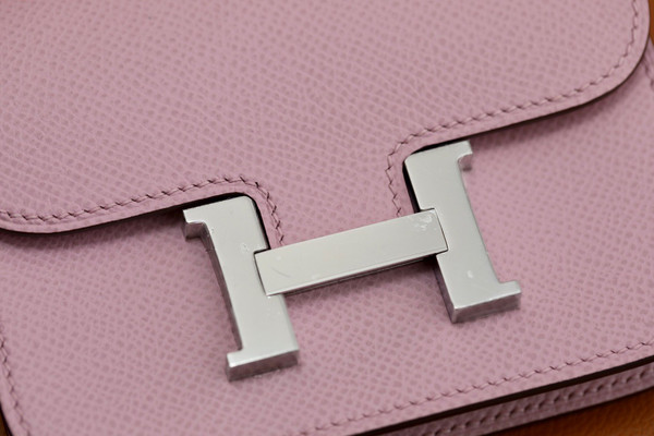 Hermès Constance Slim wallet  X9 Mauve Sylvestre Epsom leather palladium hardware