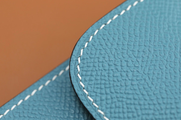 Hermès Constance Slim wallet Blue Jean Epsom leather Gold hardware