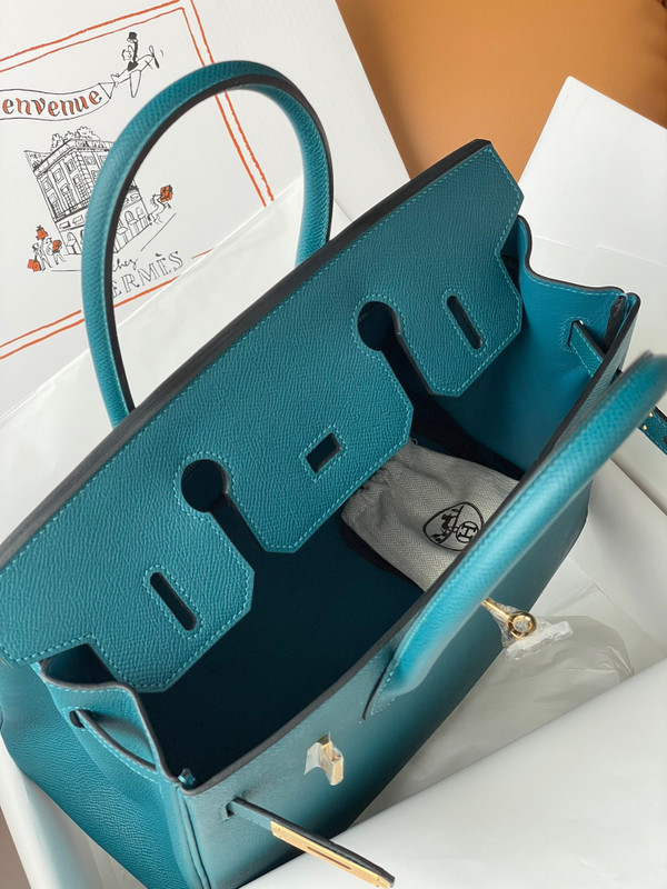 Hermes W0 Vert Bosphore  Birkin Bag 30cm Epsom Gold Hardware