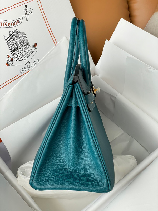 Hermes W0 Vert Bosphore  Birkin Bag 30cm Epsom Gold Hardware