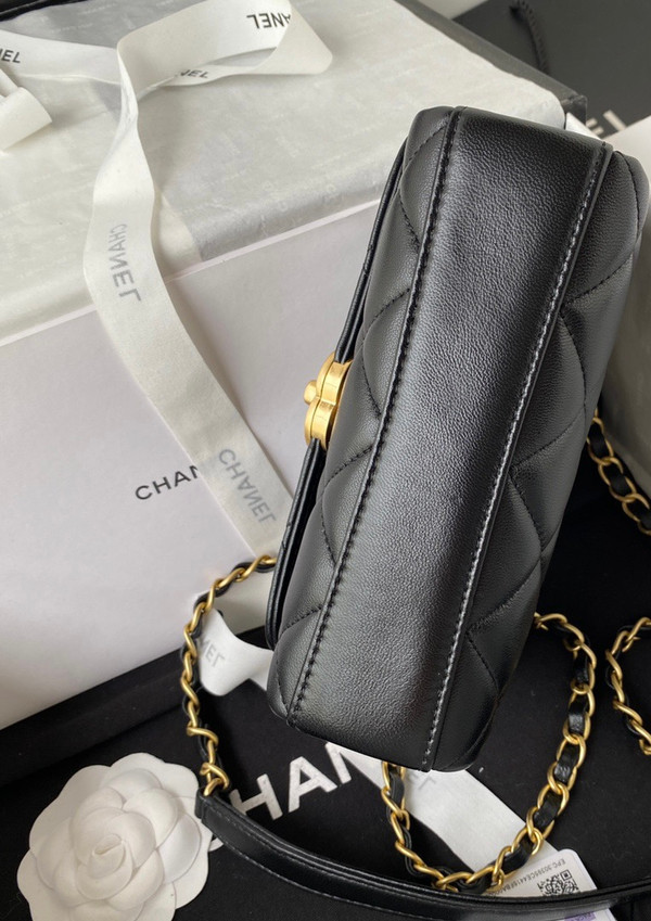Chanel Diamanté & Gold Metal MINI FLAP BAG 2022 BLACK