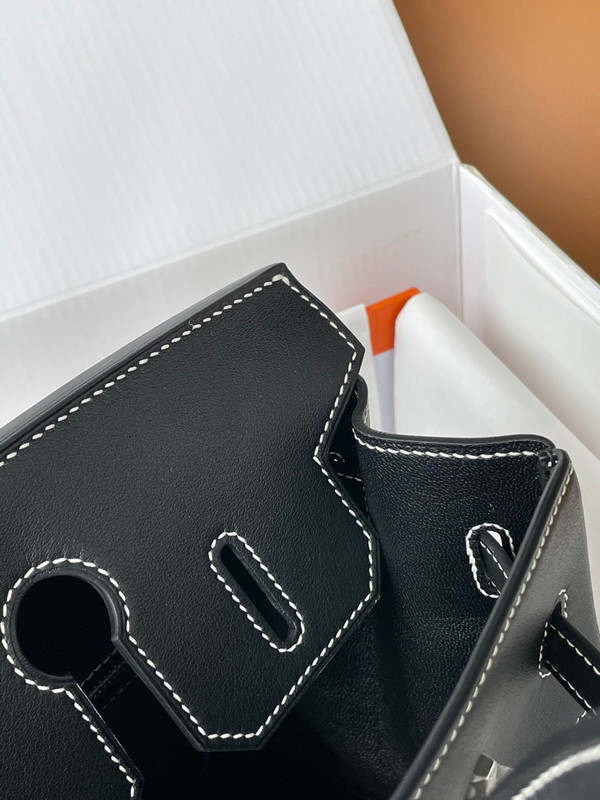 Hermès Birkin 30 Bag Toile Black Swift Leather