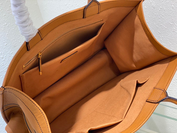 Christian Dior LARGE DIOR BOOK TOTE Brown Grained Calfskin