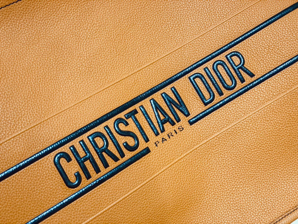 Christian Dior LARGE DIOR BOOK TOTE Brown Grained Calfskin