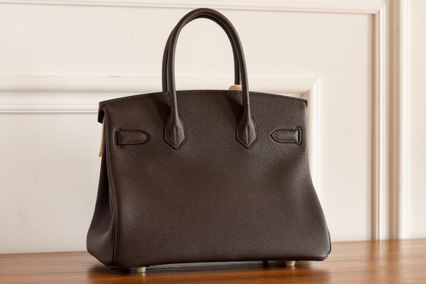 Hermes x Chrome Hearts Limited Edition Ebene Togo Birkin 30 Gold Hardware with Chrome Hearts Aged Gold Charms