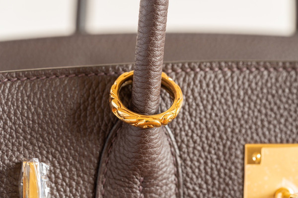 Hermes x Chrome Hearts Limited Edition Ebene Togo Birkin 30 Gold Hardware with Chrome Hearts Aged Gold Charms