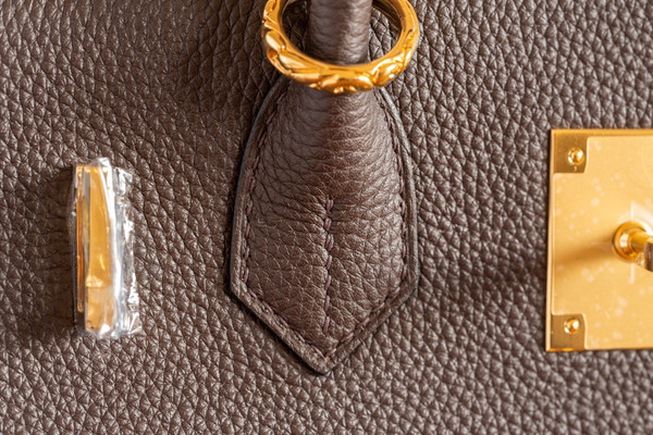 Hermes x Chrome Hearts Limited Edition Ebene Togo Birkin 30 Gold Hardware with Chrome Hearts Aged Gold Charms