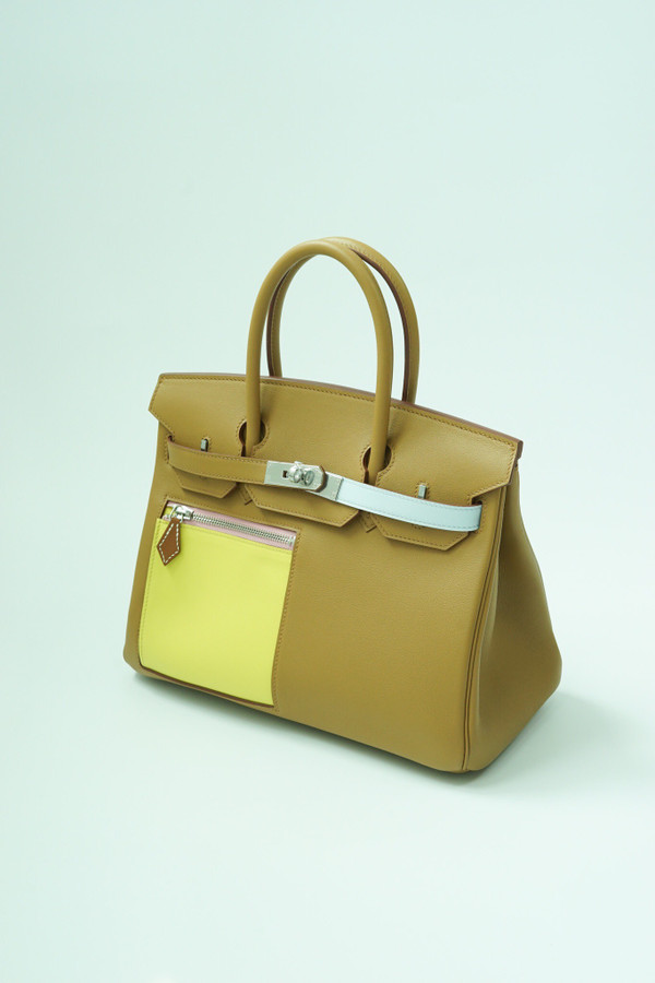 Hermes Colormatic Birkin 30 Gold Swift Calfskin Palladium Hardware