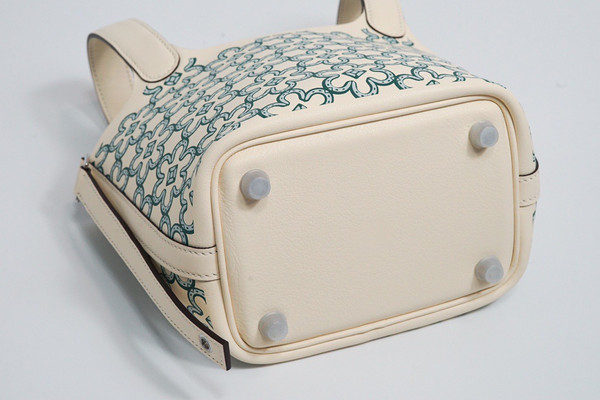 Hermes Limited Edition Picotin Lock Micro Mini 14 Bag Craie Swift Tote Palladium Hardware