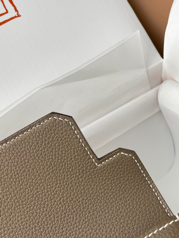 Hermes Kelly Depeches 25 Pochette Etoupe Epsom Palladium Hardware