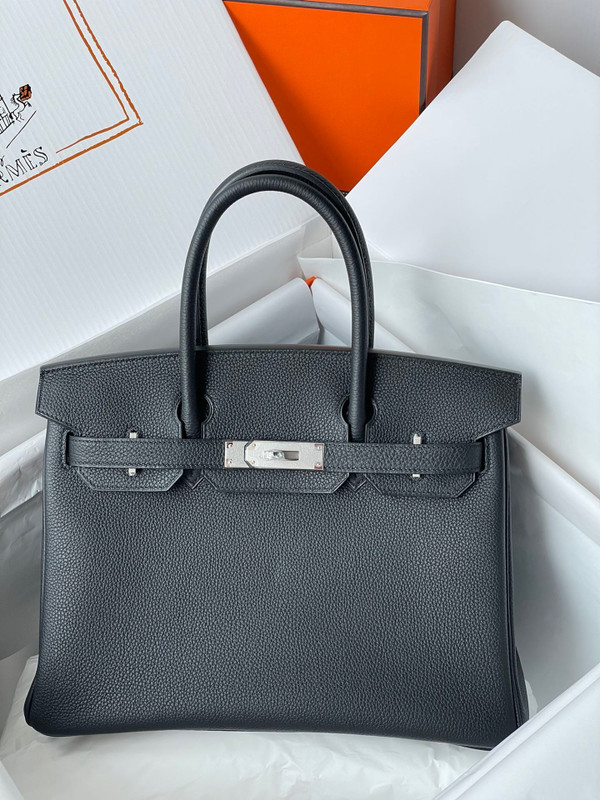 Hermes Graphite Birkin 25 cm Togo Palladium Hardware