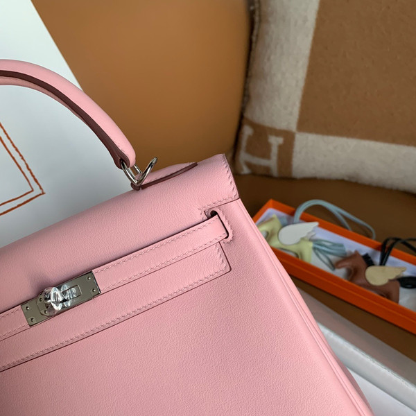 Hermès 3Q Rose Sakura  Kelly 25 Swift Palladium Hardware