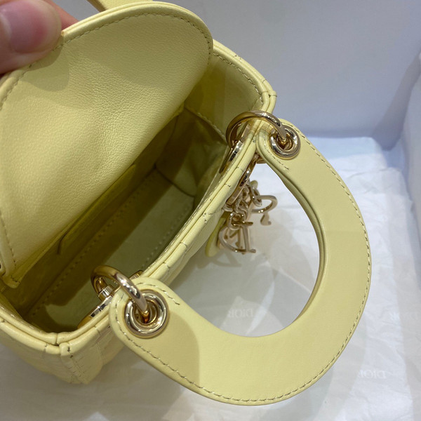 Christian Dior MICRO LADY DIOR BAG YELLOW