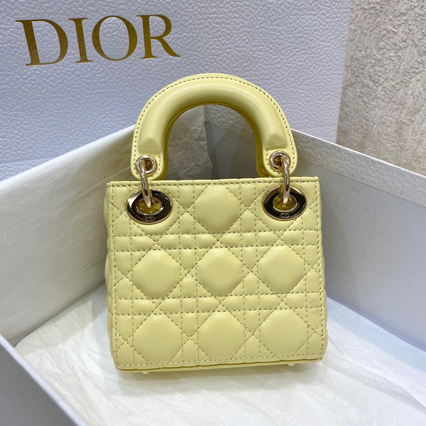 Christian Dior MICRO LADY DIOR BAG YELLOW