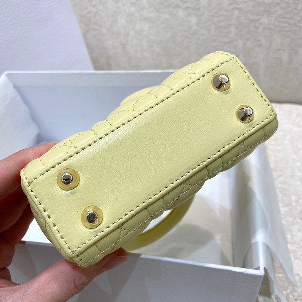 Christian Dior MICRO LADY DIOR BAG YELLOW