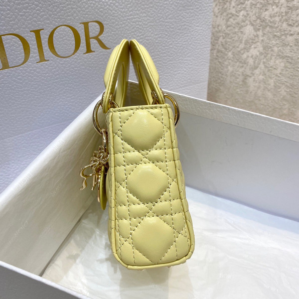 Christian Dior MICRO LADY DIOR BAG YELLOW