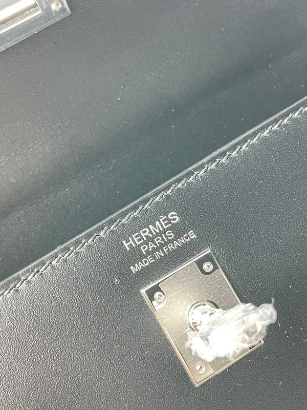 Hermès Black Kelly 25 Swift Palladium  Hardware