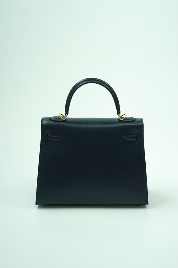 Hermes  FEATHER KELLY 25 Black  Peacock feather & Suede  with Gold Hardware