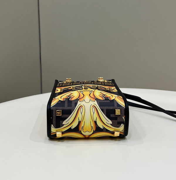 Fendi Mini Sunshine Shopper Fendace Printed FF leather mini bag