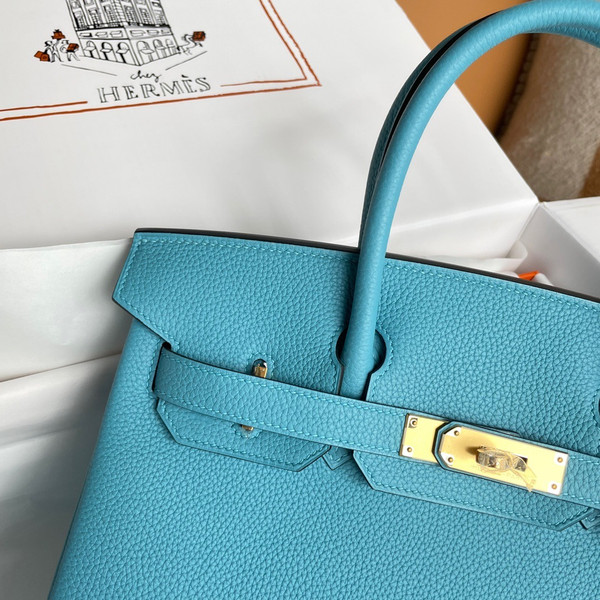 Hermès Bleu Du Nord Birkin 30 cm Togo Leather Gold Hardware