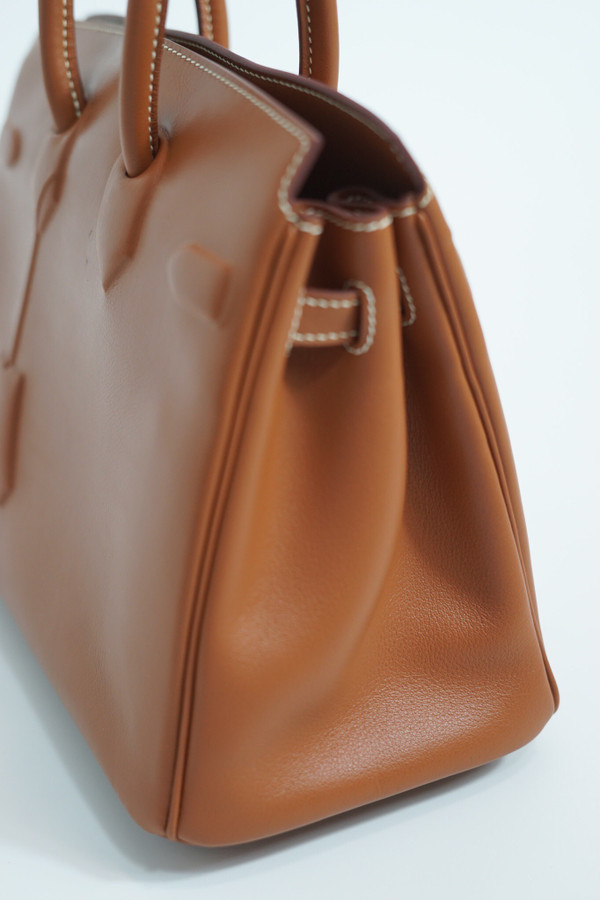 Hermes Mini Shadow Birkin 25 Bag Gold Evercalf Limited Edition
