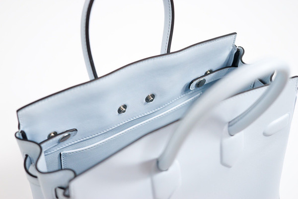 Hermes Mini Shadow Birkin 25 Bag Blue  Zephyr Evercalf Limited Edition