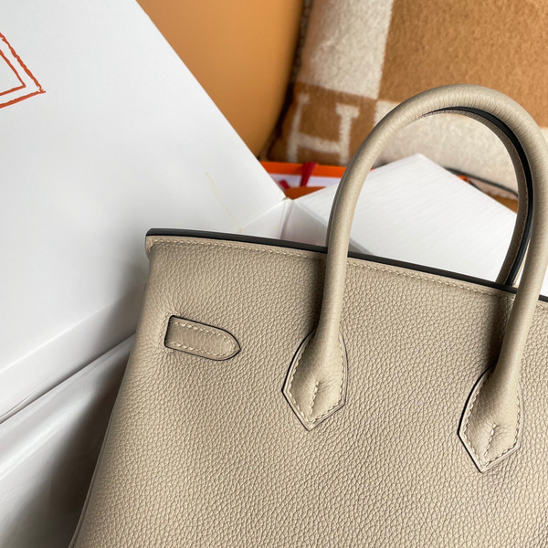 Hermes  Gris Tourterelle  Birkin 25cm Togo Gold Hardware