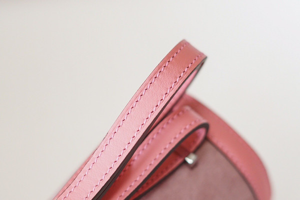 Hermès Sakura Pink Corduroy Constance 19cm Palladium Hardware