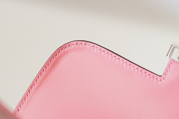 Hermès Sakura Pink Corduroy Constance 19cm Palladium Hardware