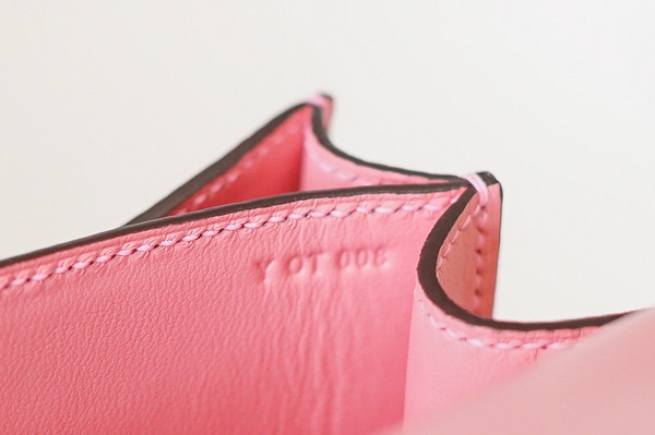 Hermès Sakura Pink Corduroy Constance 19cm Palladium Hardware