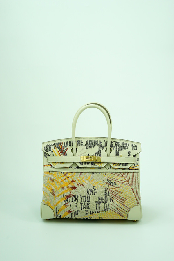 Hermes Faubourg Tropical Birkin 30 White 2022 Limited Edition