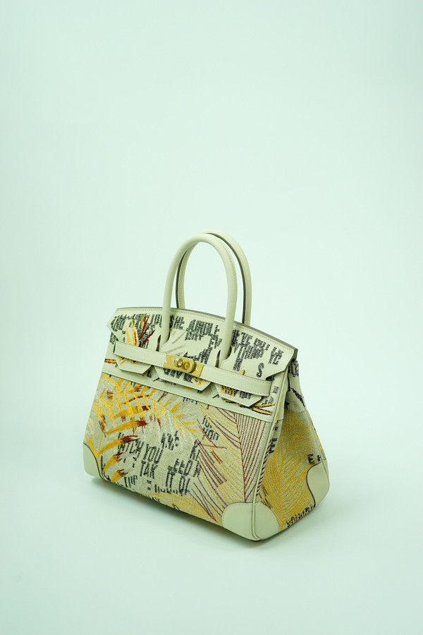 Hermes Faubourg Tropical Birkin 30 White 2022 Limited Edition