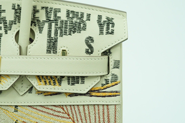 Hermes Faubourg Tropical Birkin 30 White 2022 Limited Edition