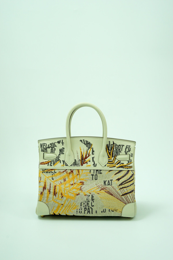 Hermes Faubourg Tropical Birkin 30 White 2022 Limited Edition