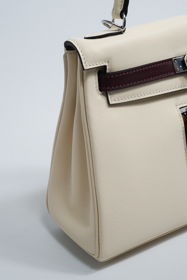 Hermes Colormatic Kelly 25 Craie Swift Calfskin Palladium Hardware
