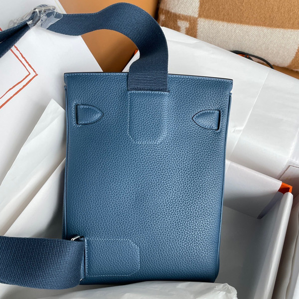 Hermes Kelly HAC A Dos Bag Blue Agate Togo Leather Palladium Hardware 2022