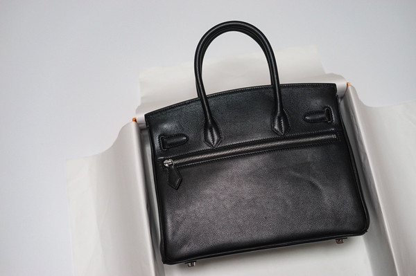 [Exclusive] Hermes Black Birkin Lakis 30 Bag with palladium hardware