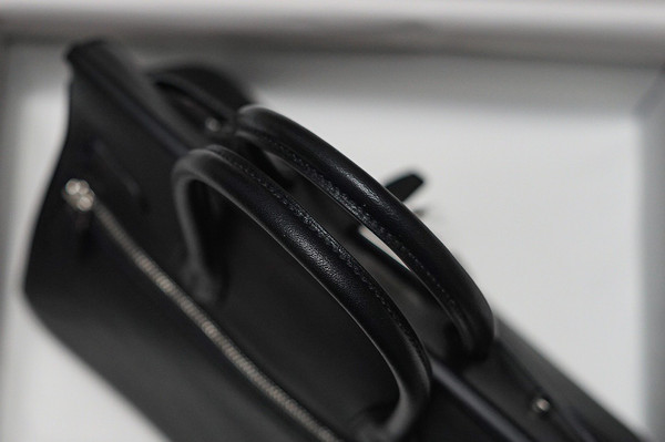 [Exclusive] Hermes Black Birkin Lakis 30 Bag with palladium hardware