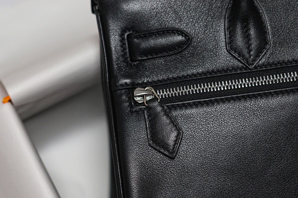 [Exclusive] Hermes Black Birkin Lakis 30 Bag with palladium hardware