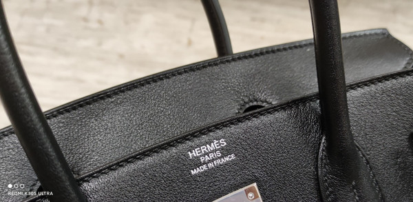 [Exclusive] Hermes Black Birkin Lakis 30 Bag with palladium hardware