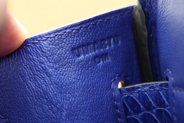 Hermes Matte Blue Electric Prosperous  crocodile  Birkin bag with 18-karat white gold and diamond