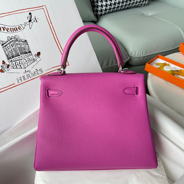 Hermès Magnolia Kelly 25  Togo Palladium Hardware