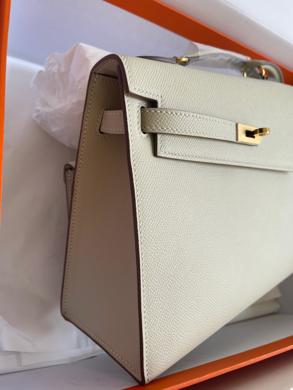 Hermes Kelly Sellier 20 en Desordre Craie