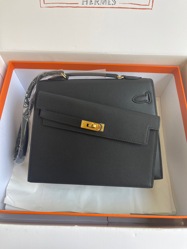 Hermes Kelly Sellier 20 en Desordre Black